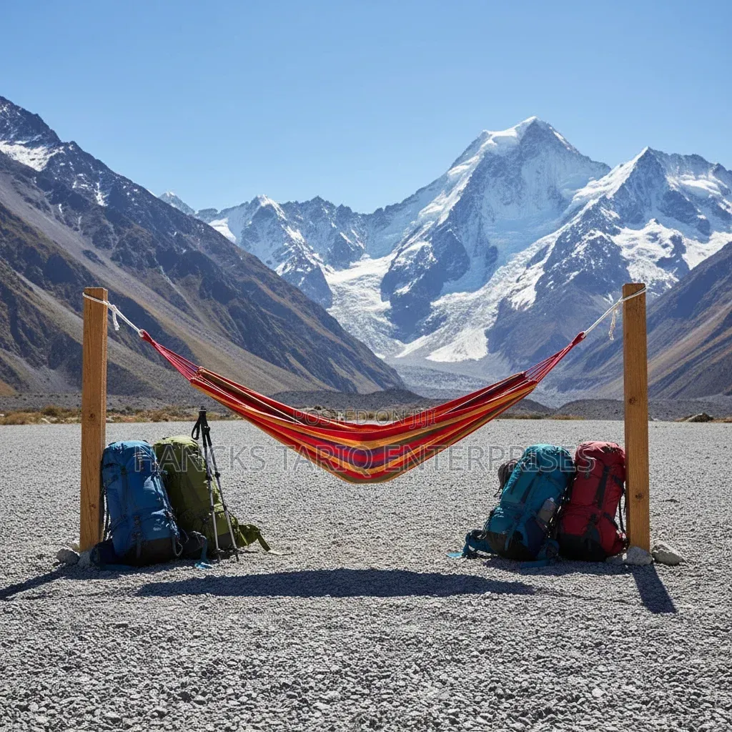 Outdoor Camping Hammock With Travel Backpacks Setup