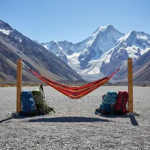 Outdoor Camping Hammock With Travel Backpacks Setup