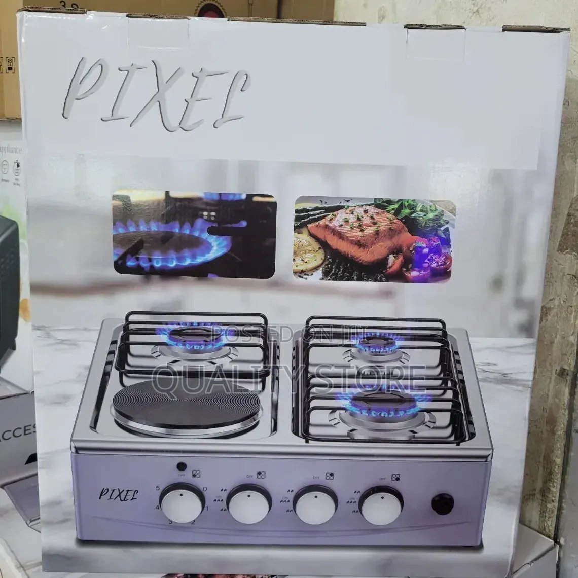 Pixel Table Gas Cooker 1 Electric + 3 Gas