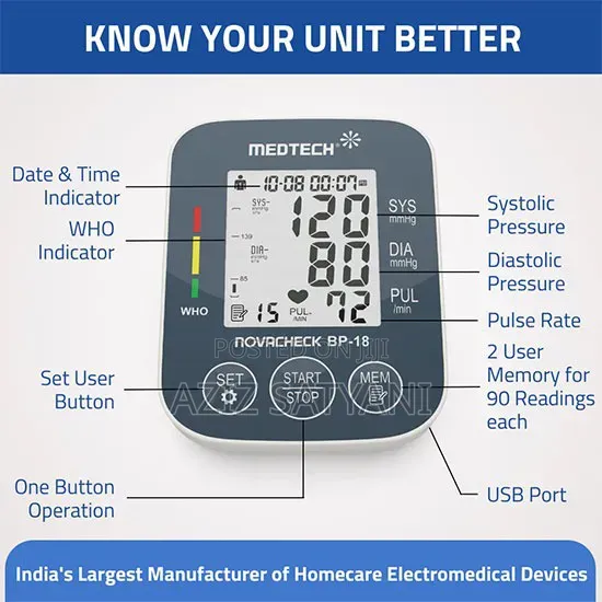 MDD BP18 Fully APDB Pressure Monitor Smart Technology, USB-C Port