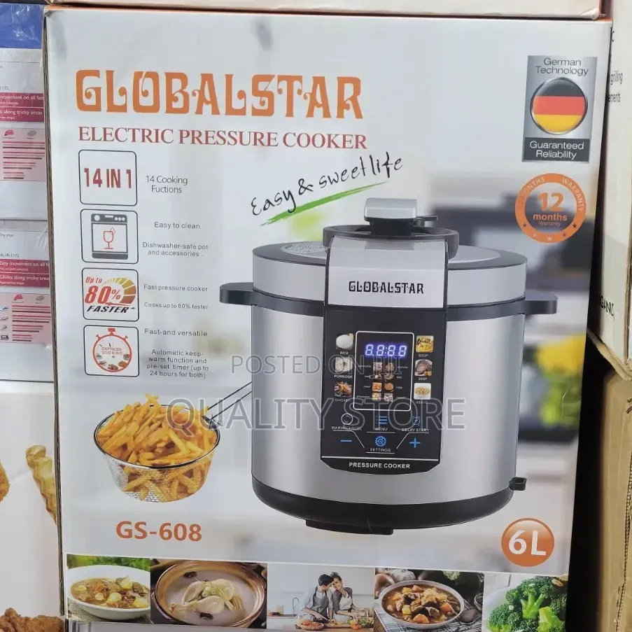 Global Star Electric Pressure Cooker 6l
