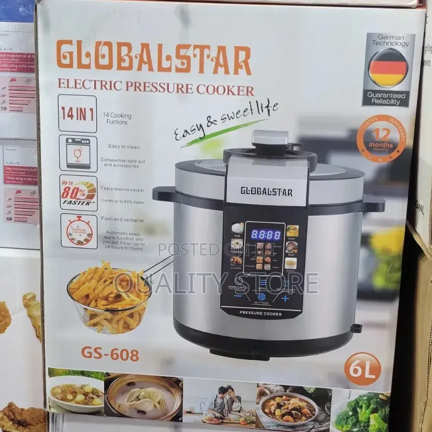 Global Star Electric Pressure Cooker 6l