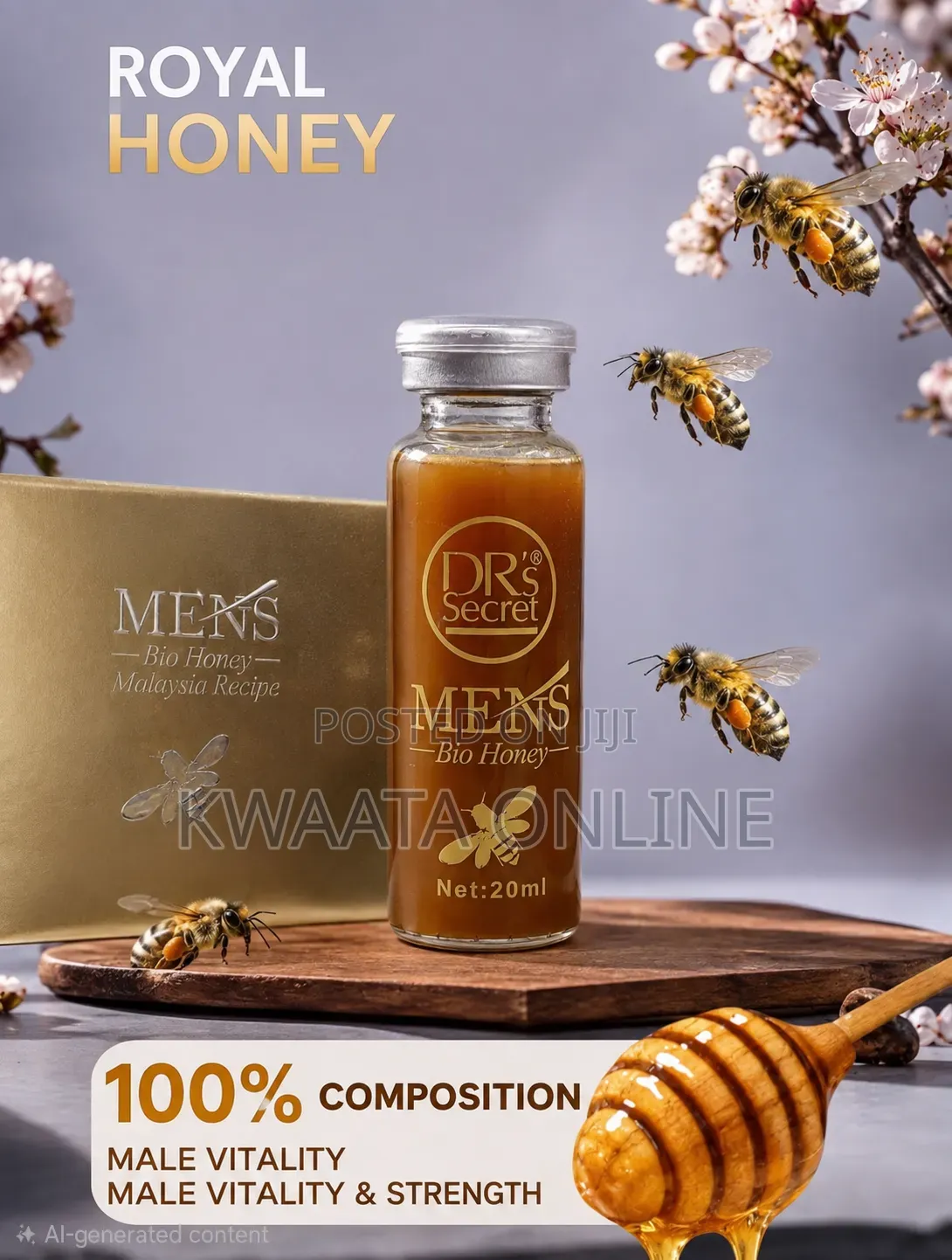 ​DR'S Secret Men's Bio Honey,Male Vitality, Sex Prowess (1 Bottle 20g)