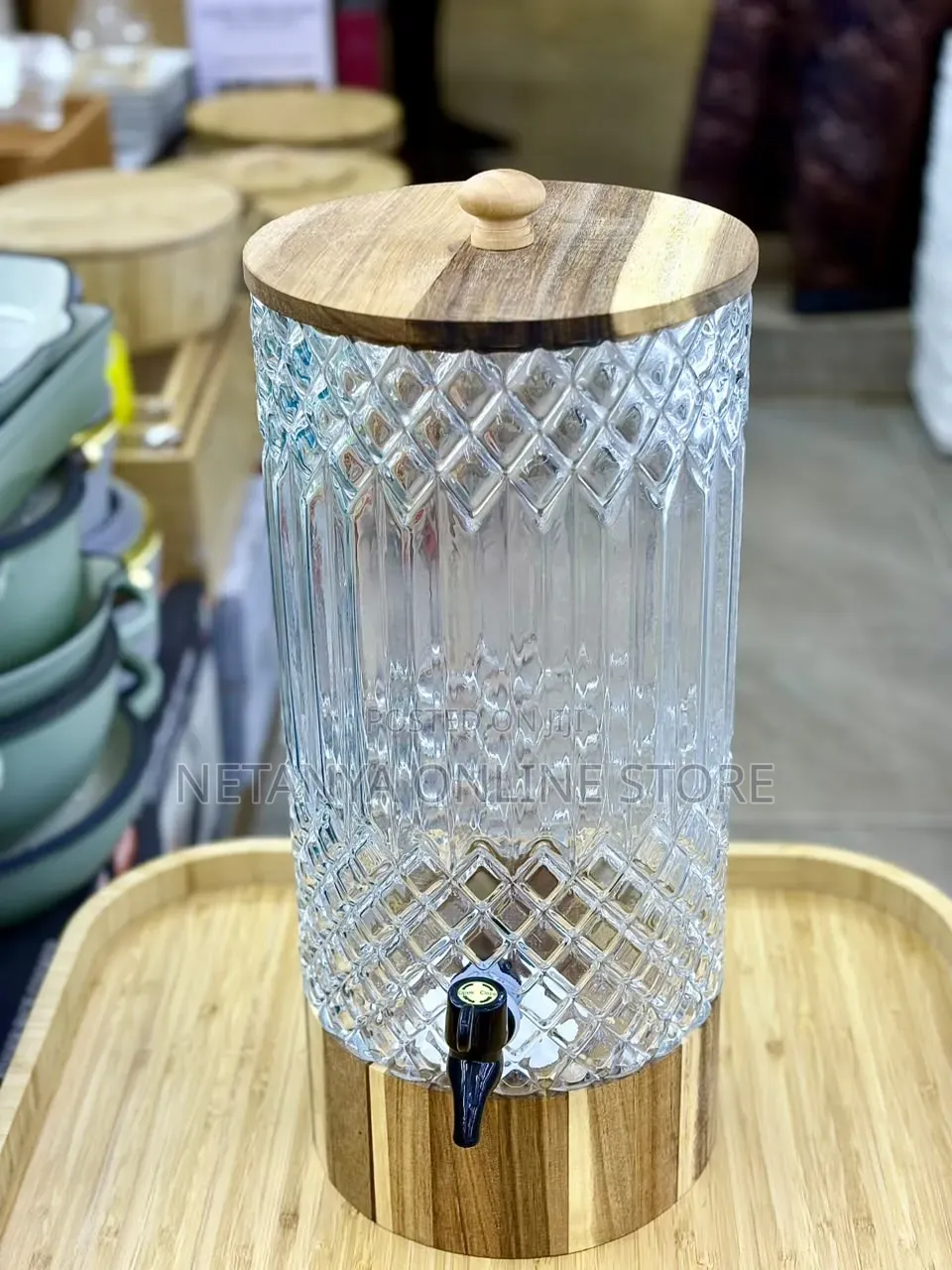 8L Wood Crafted Juice Dispenser
