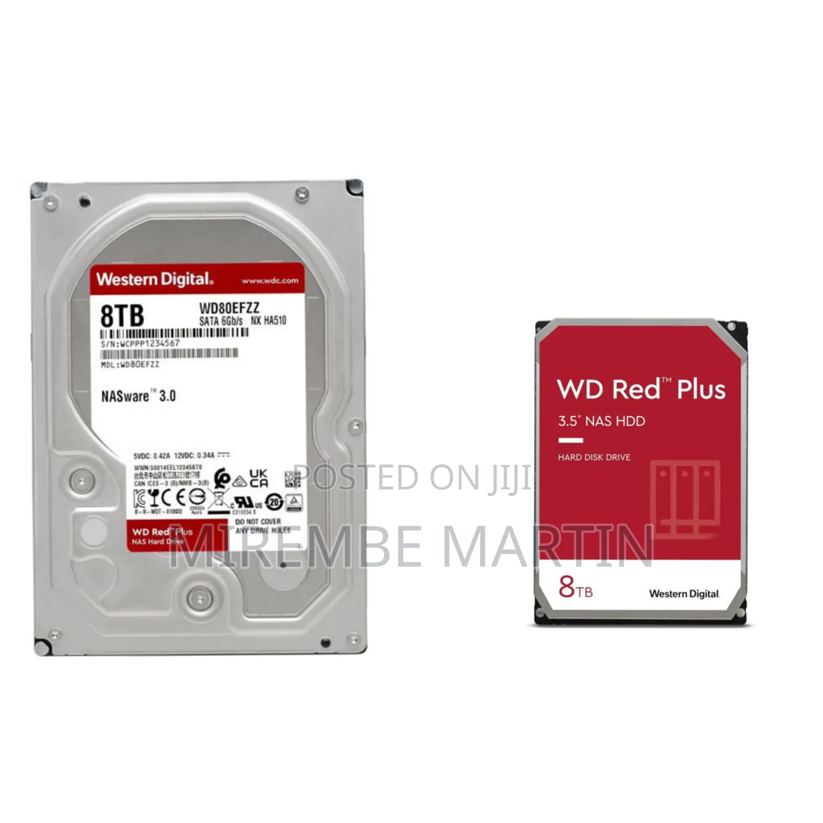 WD Western Digital 8TB Red Plus NAS Internal Hard Drive HDD - 5640