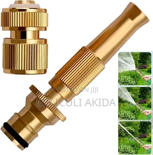 Heavy-Duty Brass Metal Adjustable Twist Hose Nozzle