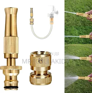 Heavy-Duty Brass Metal Adjustable Twist Hose Nozzle