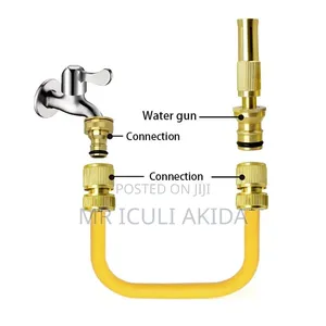 Heavy-Duty Brass Metal Adjustable Twist Hose Nozzle