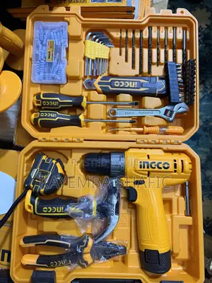 INGCO 89-Piece Household Tool Set With 12V Cordless Drill
