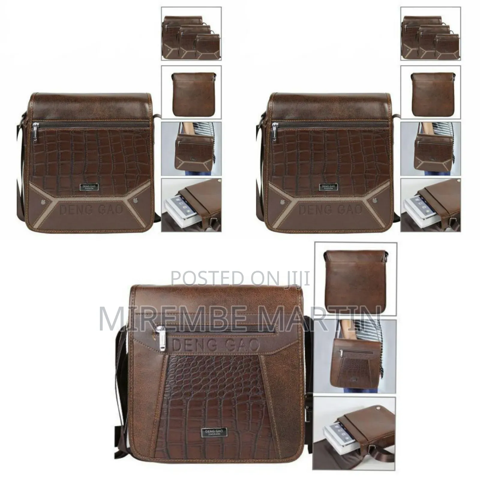 3 Piece Hand Shoulder Bags Side Crossbody Bags- Brown