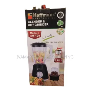 Hoffmans 2 in 1 Blender Dry Grinder (Hm-199 ) - 12 Months Warranty