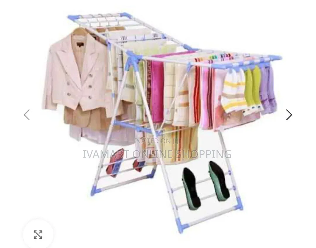 Metallic Clothes Drying Stand / Rack - White