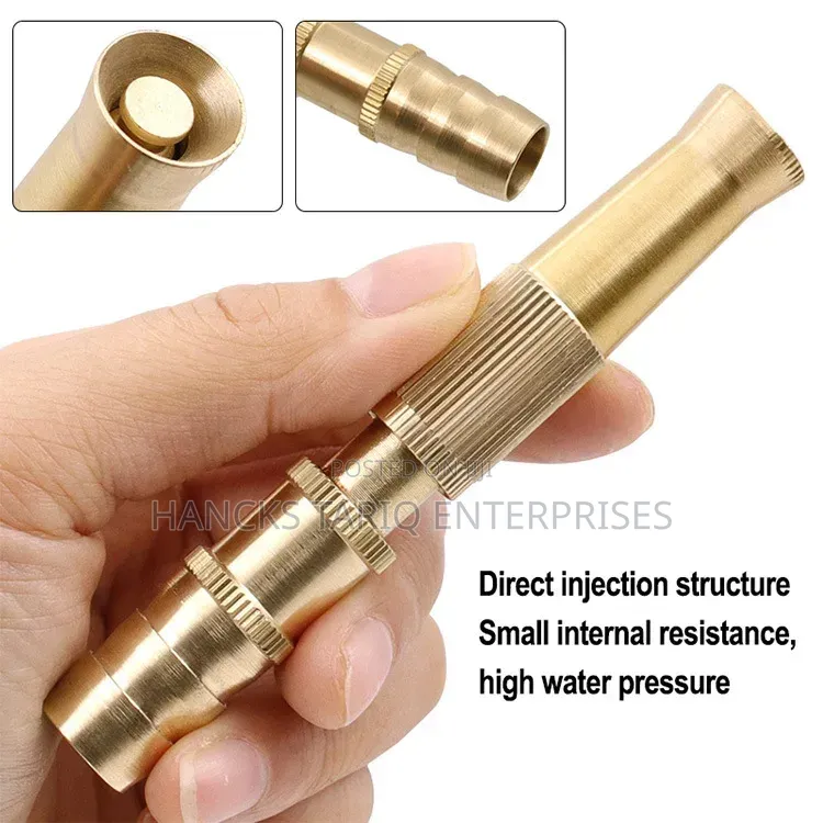 Brass Garden Hose Quick Connect Fittings and Nozzle Set