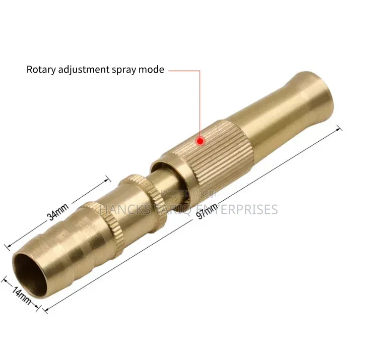 Brass Garden Hose Quick Connect Fittings and Nozzle Set