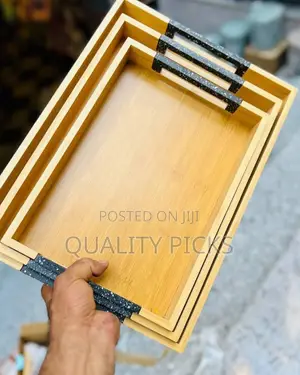 A 3 in 1 Rectangular Bamboo Serving Tray
