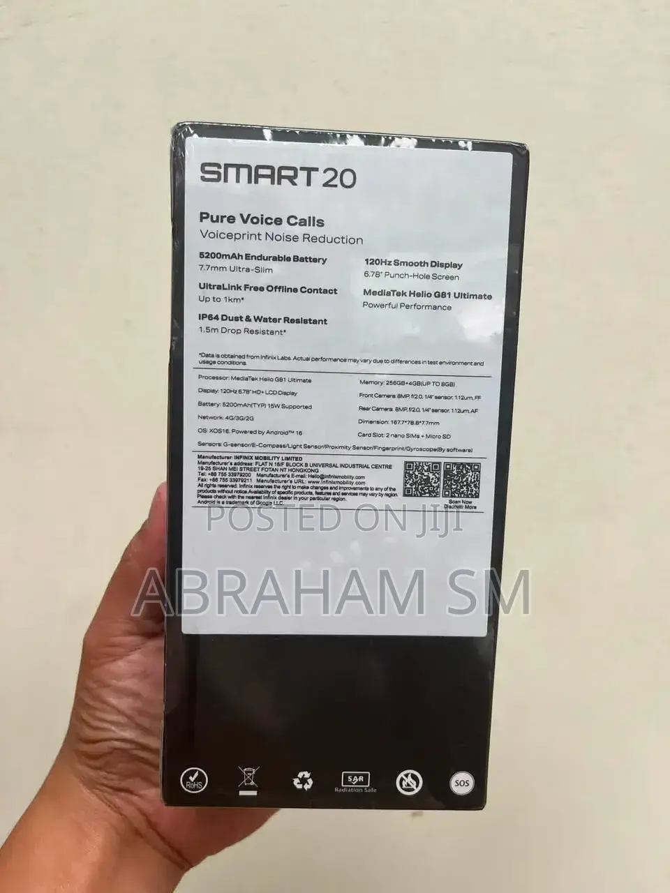 New Infinix Smart 20 128 GB Black
