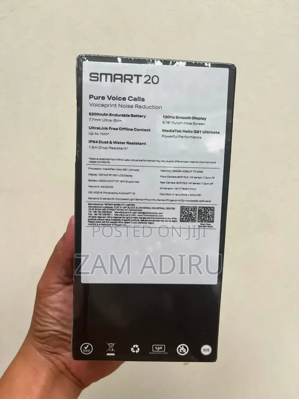 New Infinix Smart 20 128 GB Black