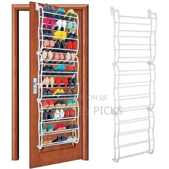 Metal 36-Pair Over-the-Door Shoe Rack