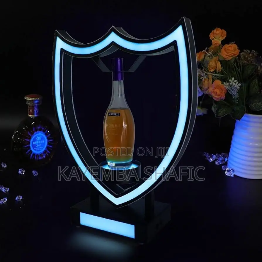 LED Lighted Liquor Bottle Display Shelf Champagne Wine Rack Glorifier