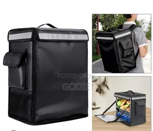 42L Food Delivery Backpack Features Reflective Safety Strips.