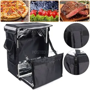42L Food Delivery Backpack Features Reflective Safety Strips.