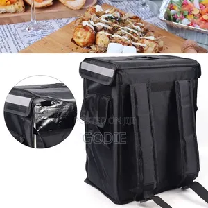 42L Food Delivery Backpack Features Reflective Safety Strips.