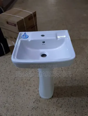 Hand Basin With Padstol Medium Size Square Golf (All Types)