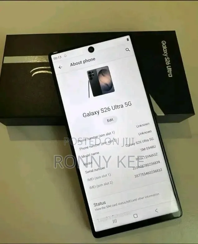 New Samsung Galaxy S26 Ultra 5G 256 GB Purple