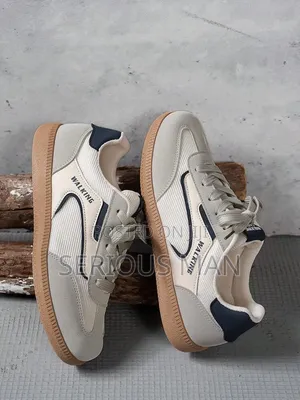 Retro Colorblock Low-Top Walking Sneakers,