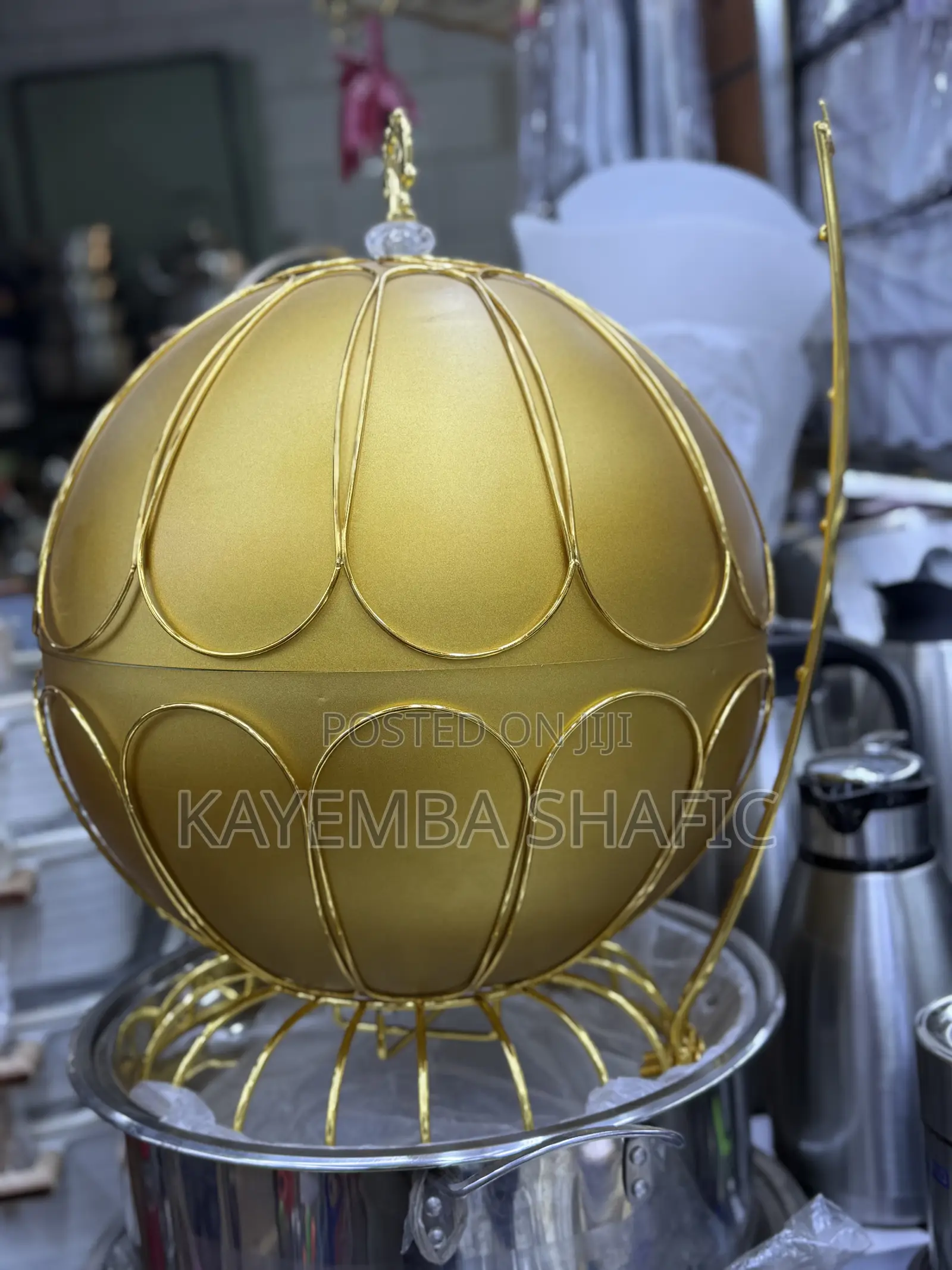 Luxury 8L Egg Shaped Gold Chafing Dish Buffet Food Warmer Set