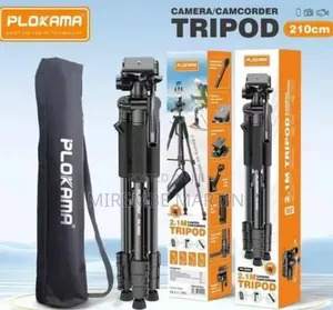 PLOKAMA PK-9999 Camera Tripod Stand 2.1 M With Mobile Phone Holder