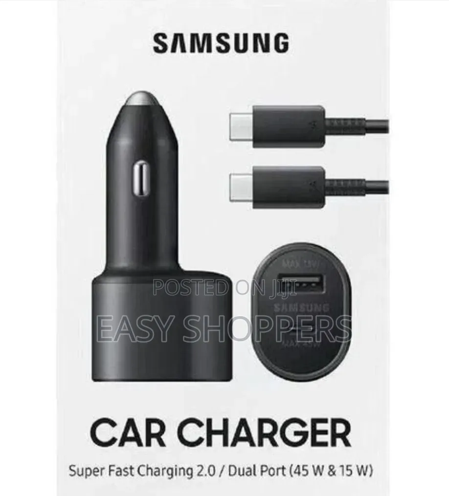 Original Samsung Super Fast Dual Car Charger 45w+15w