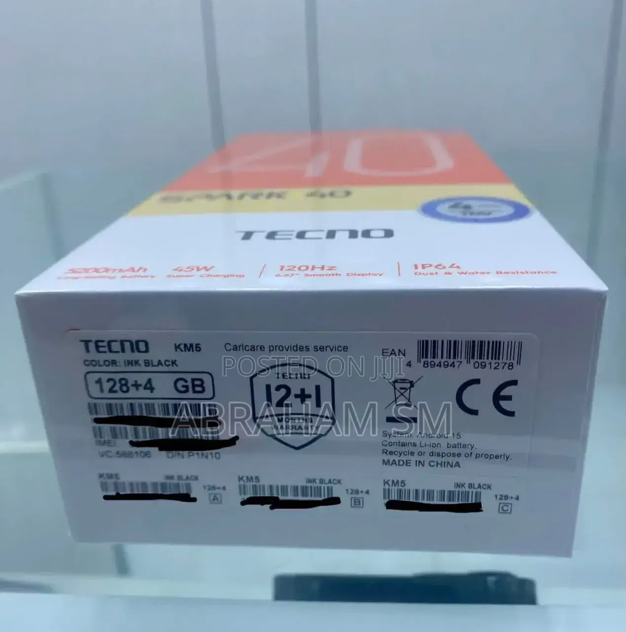 New Tecno Spark 40 128 GB Gray