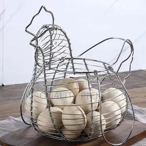 Vintage Egg Storage Baskets - Gold - Silver and White Finishes