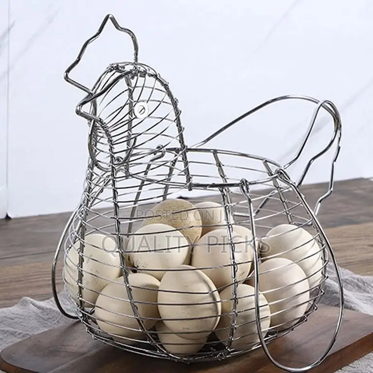 Vintage Egg Storage Baskets - Gold - Silver and White Finishes