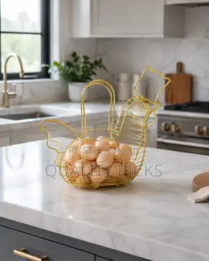 Vintage Egg Storage Baskets - Gold - Silver and White Finishes