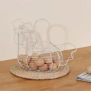 Vintage Egg Storage Baskets - Gold - Silver and White Finishes