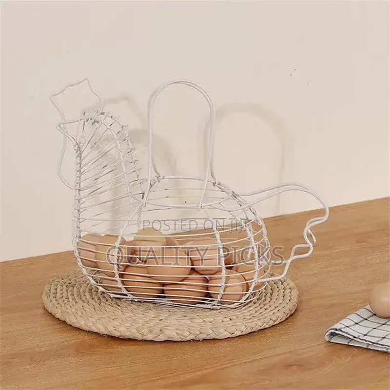 Vintage Egg Storage Baskets - Gold - Silver and White Finishes