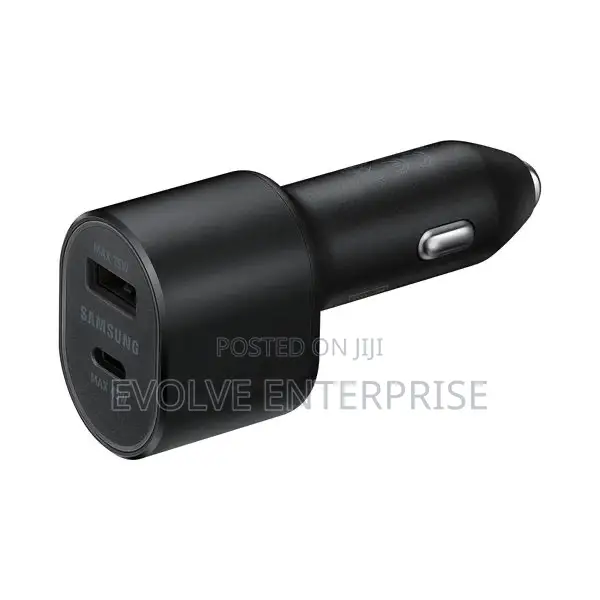 Samsung Original Fast Dual Car Charger (45W+15W) | USB-C USB-A Ports