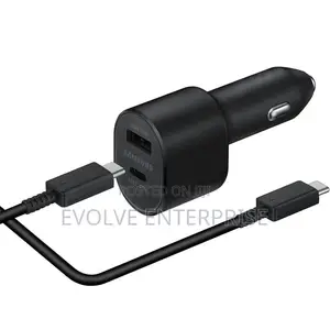 Samsung Original Fast Dual Car Charger (45W+15W) | USB-C USB-A Ports