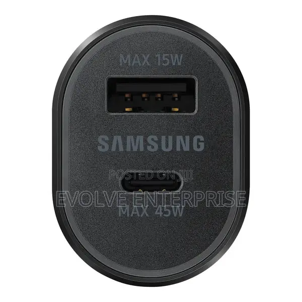Samsung Original Fast Dual Car Charger (45W+15W) | USB-C USB-A Ports