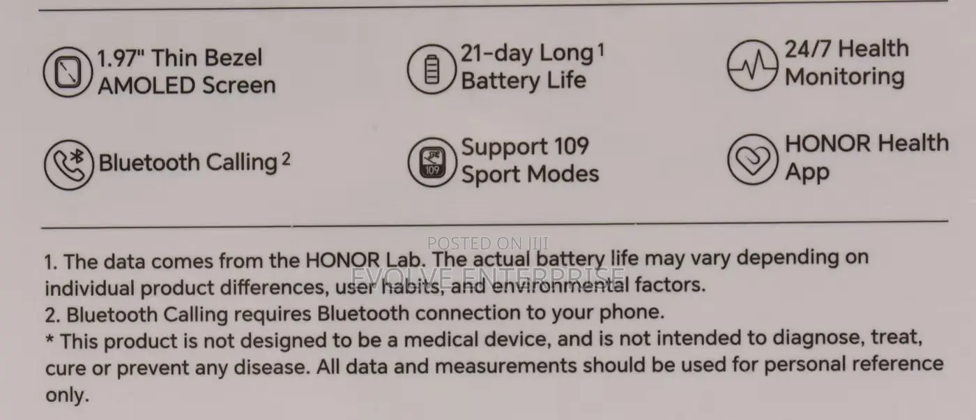 Honor Watch X5i Smartwatch, 1.97" Thin Bezel AMOLED Display