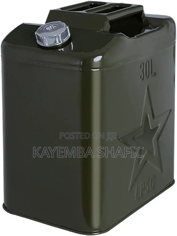 30L Heavy Duty Metal Fuel Jerry Can - Premium Steel Fuel Tank