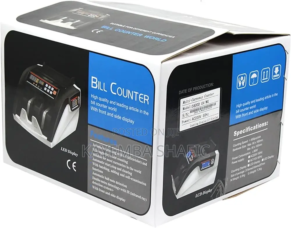 Bill Counter 5800D Money Counting Machine Counterfeit Detector