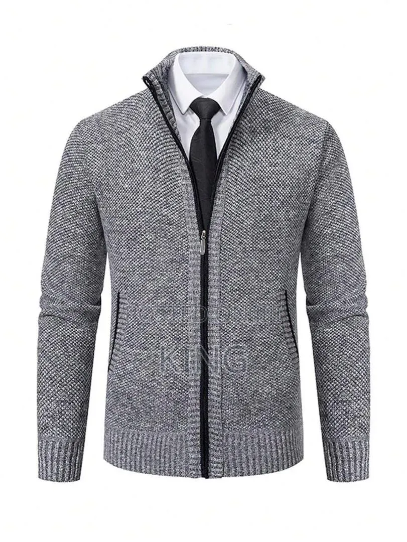 Disimlarl Wool Keeps Warm Zipper Cardigan. Office Sweater