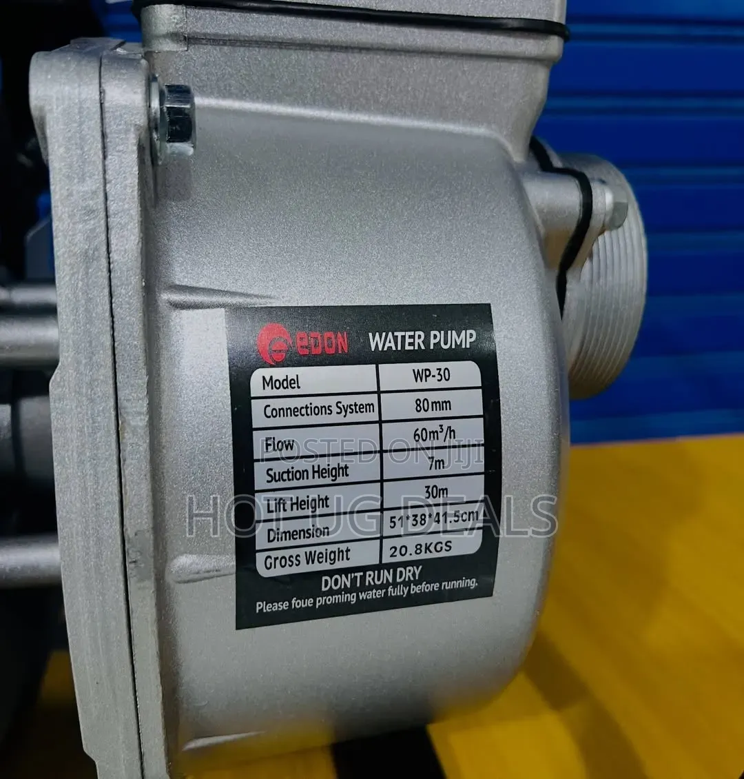 Edon WP-30 Gasoline Water Pump With 3-Inch Connection System