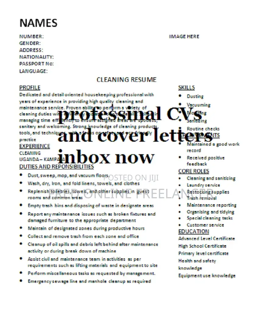 Cv and Job Applications (ATS CVS) at an Affordable Price Contact Now