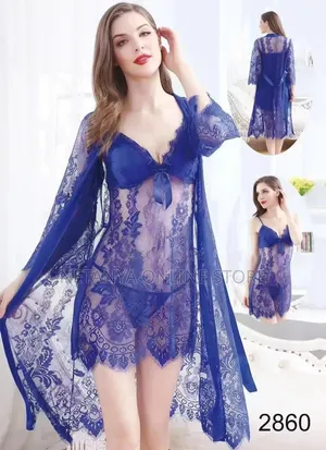 3pc Womens Lingerie and Night Wear Set