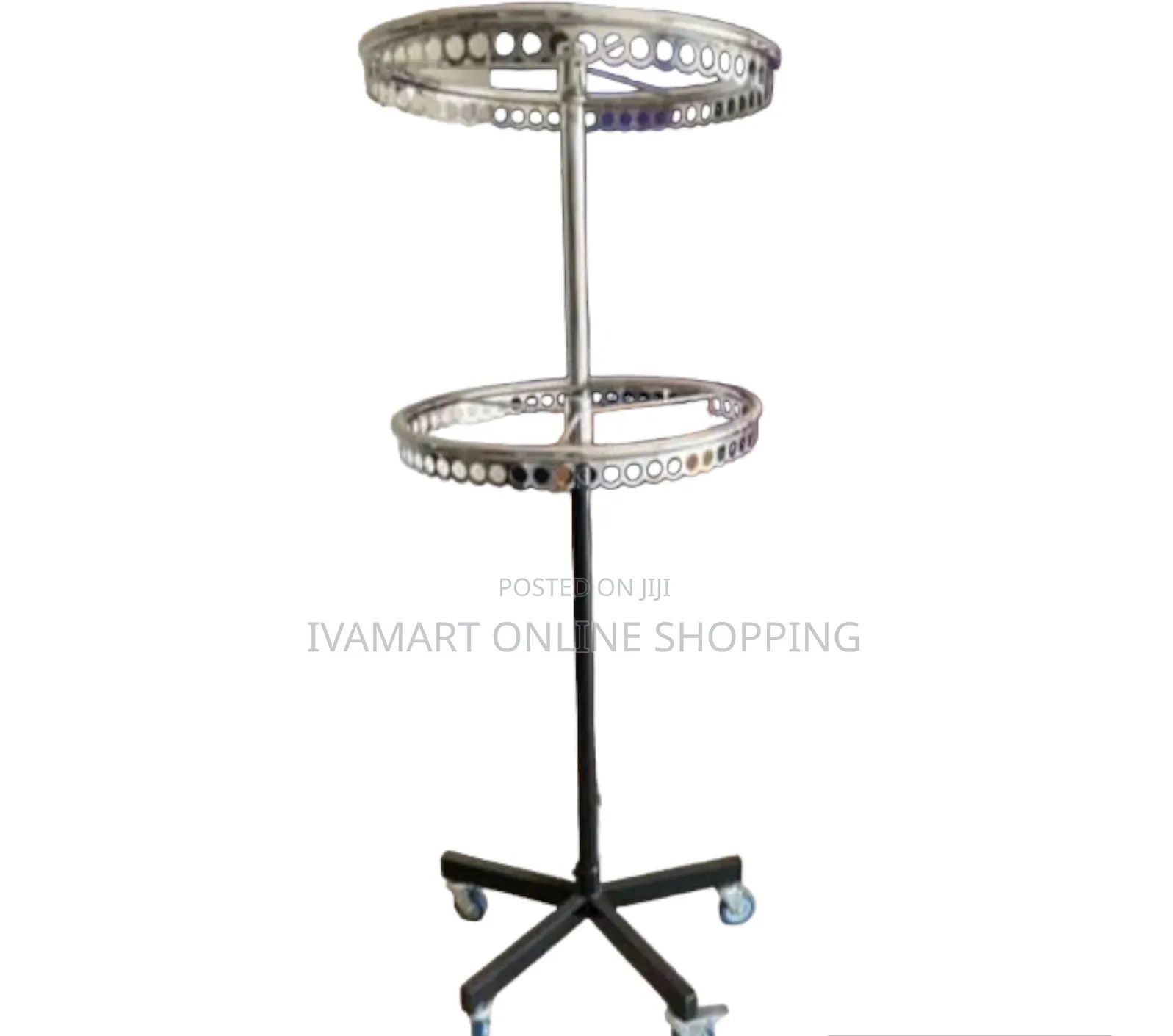 2-Tier Mobile Display Rack / Clothes Stand With Caster Wheels