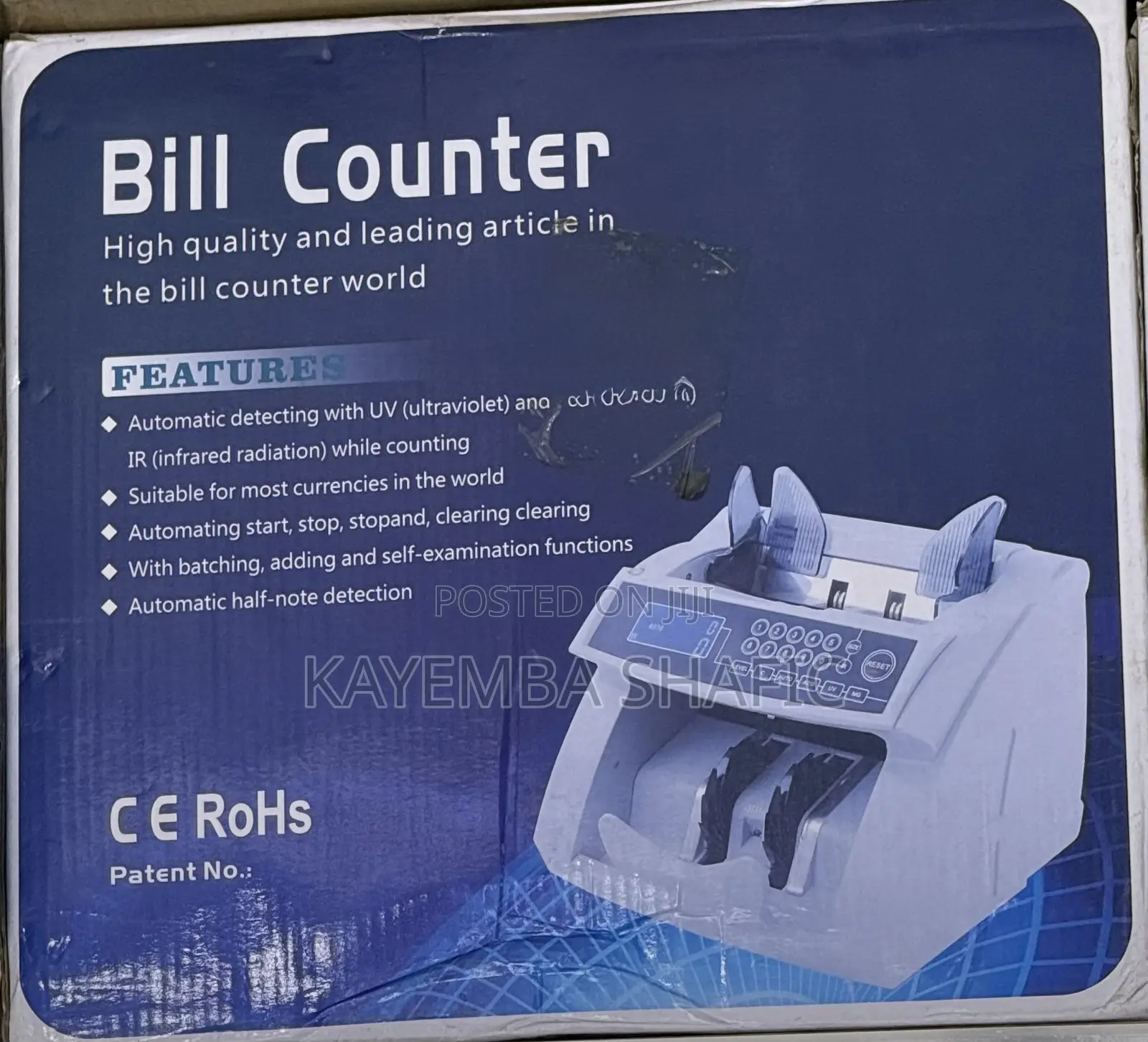 Heavy Duty Vertical Money Counting Machine Fake Note Detector